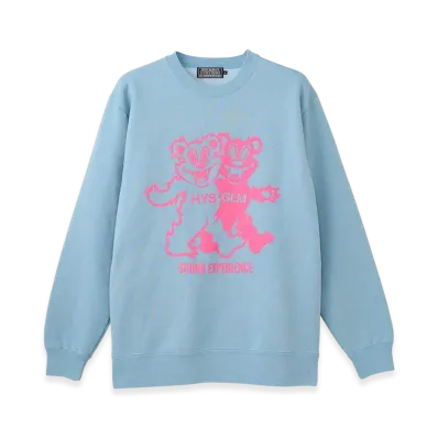 HYSTERIC GLAMOUR Fire Bear Party Sweatshirt "Blue"
