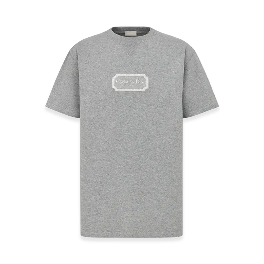 ディオール クリスチャン ディオール クチュール オーガニック ジャージー リラックスフィット Tシャツ "グレー" 343J696C0554_C880