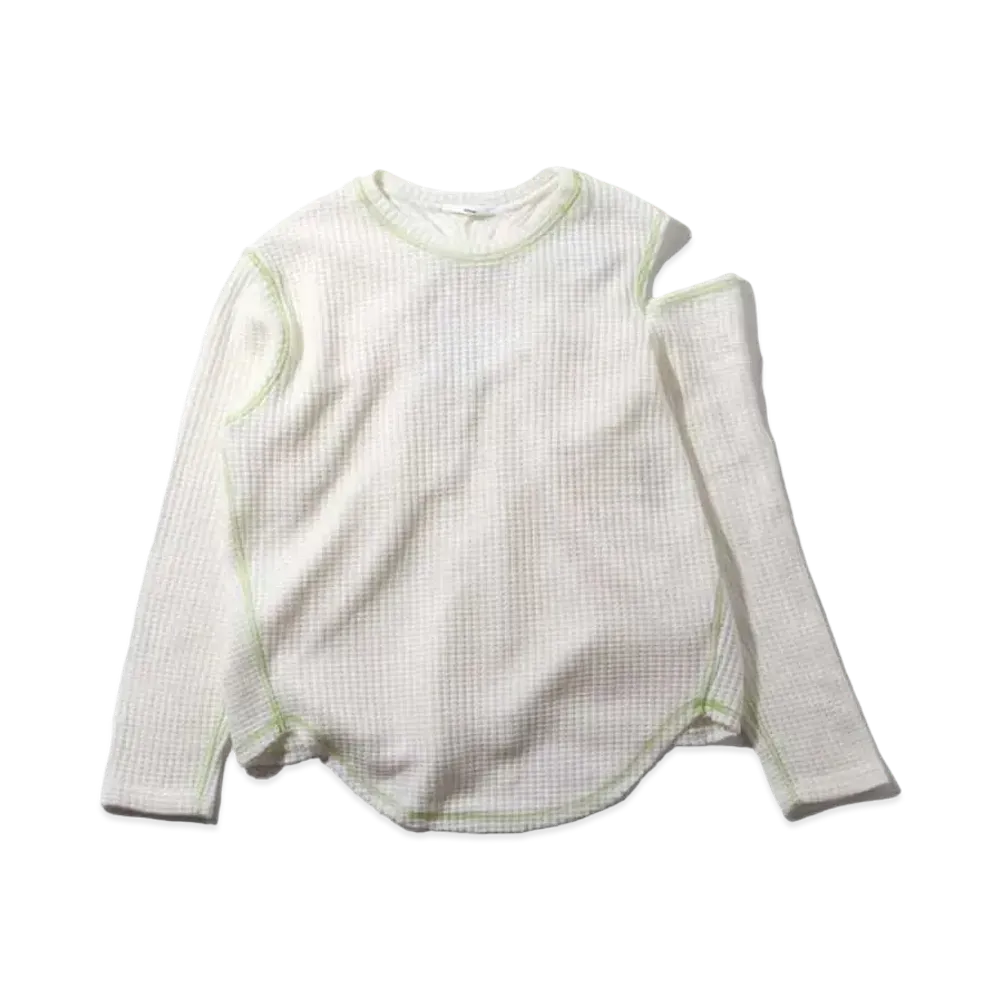 atmos pink Ring-Drost Waffle-Cut Tops "Off White"