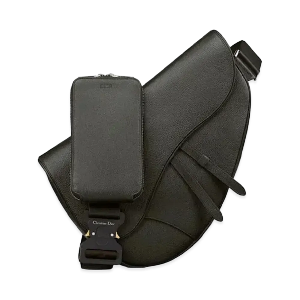 Dior Saddle Maxi Bag Grained Calfskin "Black"