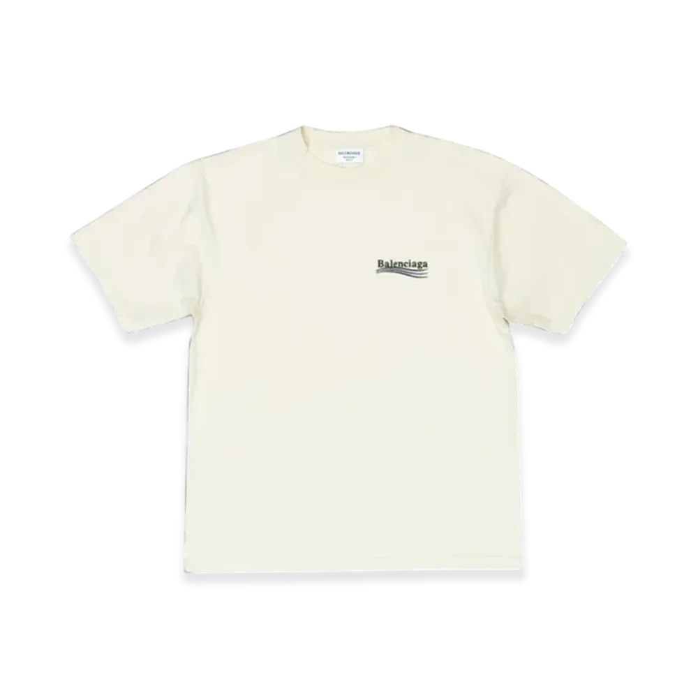 BALENCIAGA Women's Political Campaign Oversized T-Shirt "White"