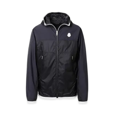 MONCLER Mens Algedi Hooded Raincoat "Black"