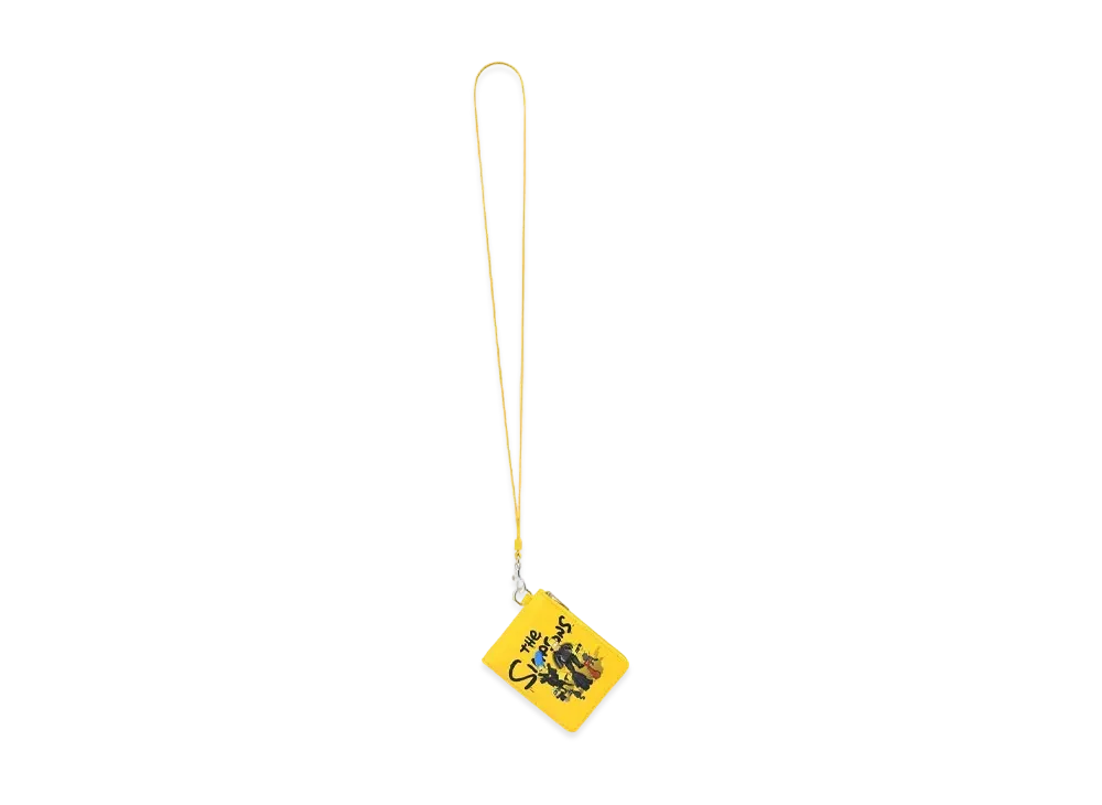 BALENCIAGA The Simpsons Tm & 20th Television Essential Small Wallet With Strap In Smooth Calfskin "Yellow"