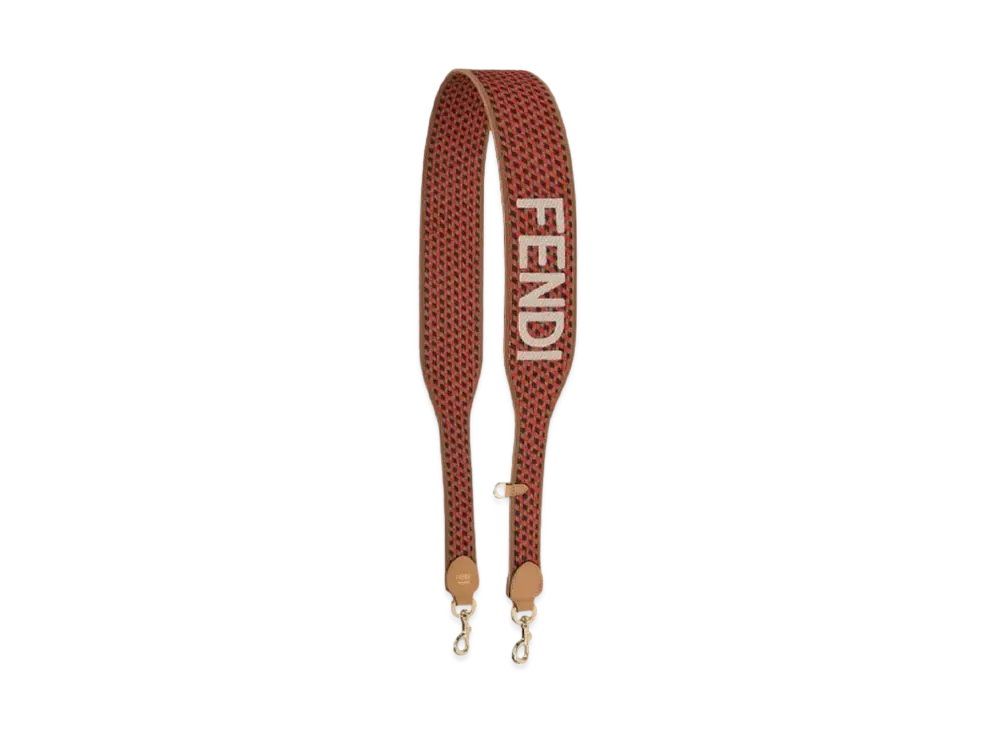 FENDI Strap You Ribbon Shoulder Strap "Red"