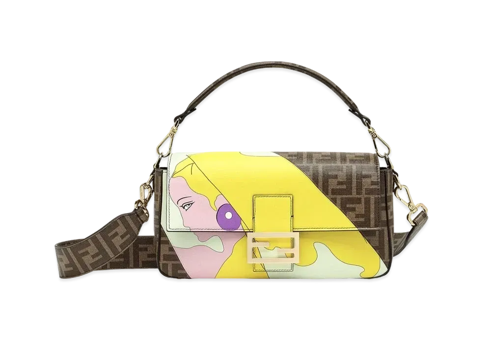 FENDI Baguette FF Zufabrick Bag Inlay "Multicolor"