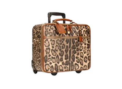 Dolce&Gabbana Carry Bag Small Crespo Leopard Printed Logo Plate "Multicolor"