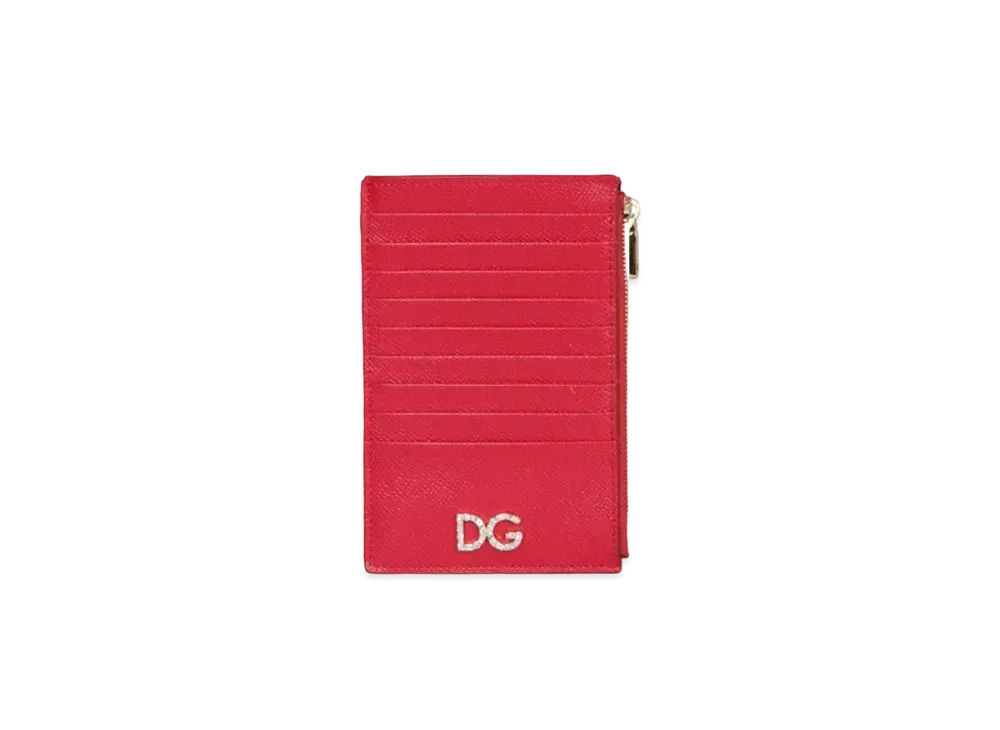 Dolce&Gabbana Vertical Credit Card Holder Large Dauphine Calfskin "Red"