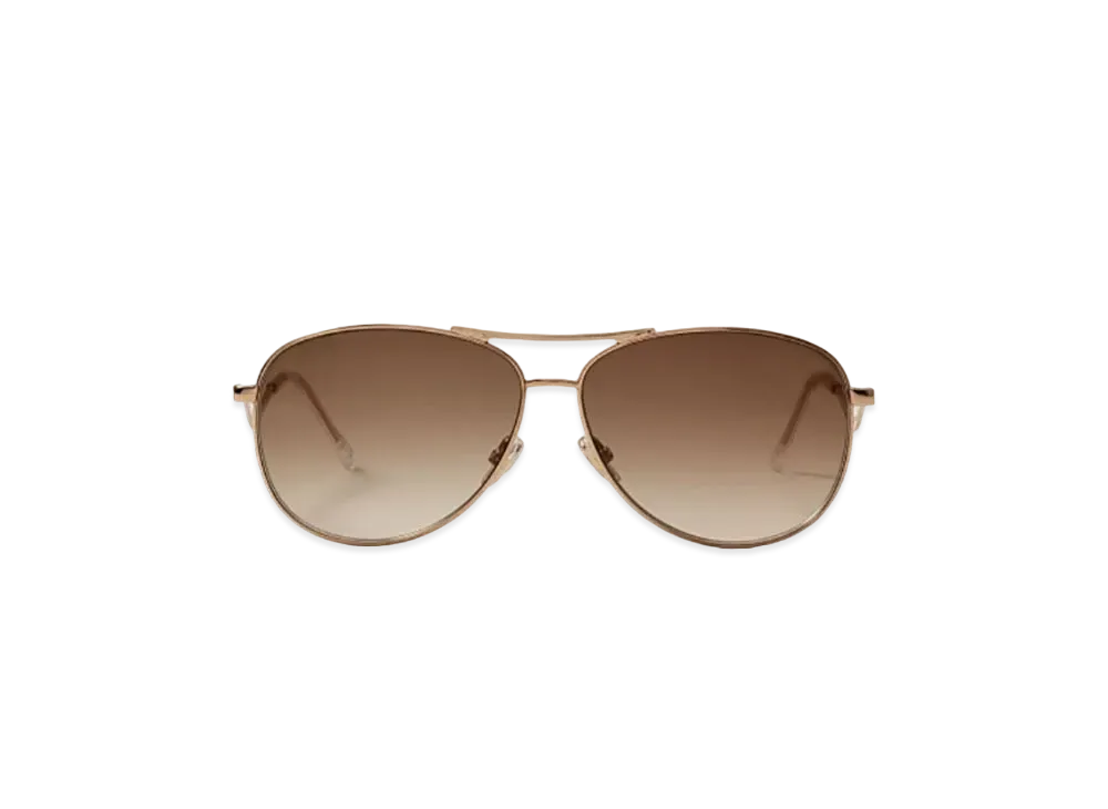 Jimmy Choo Essy Aviator Sunglasses With Gradient Lens "Brown/Gold"