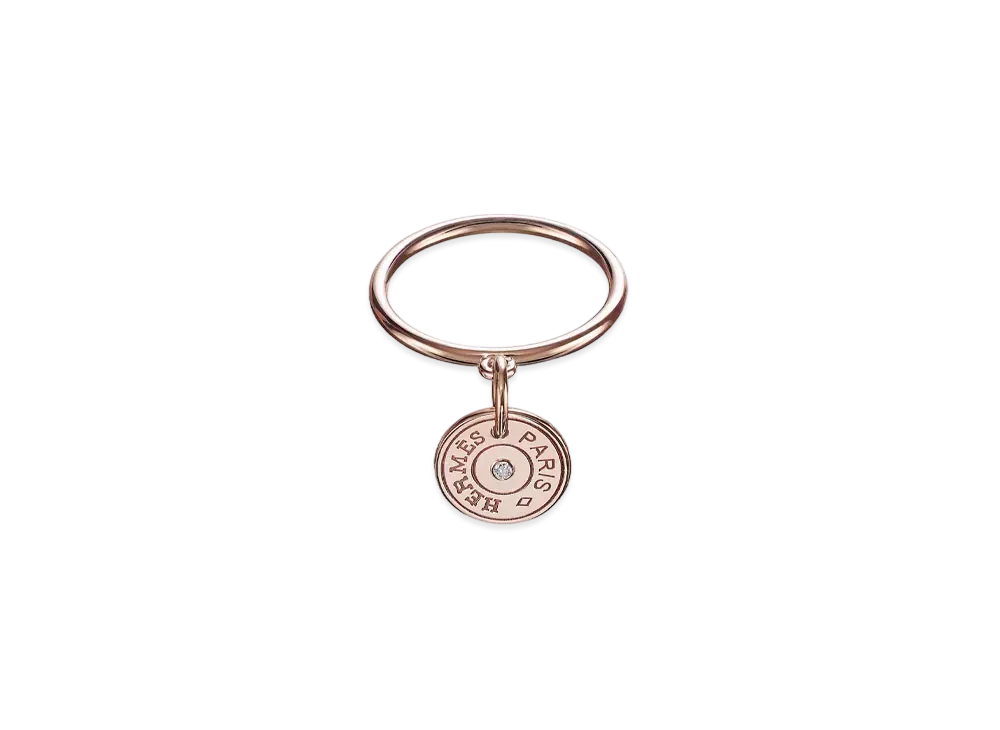 Hermes Gambade Ring "Pink Gold/Diamond"