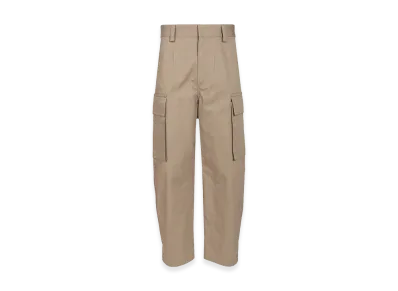 Bottega Veneta Washed Irregular Cotton Twill Cargo Trousers "Beige"