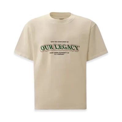 C.P. Company x OUR LEGACY WORK SHOP Heavy Jersey Short Sleeve T-Shirt "Gauze White"