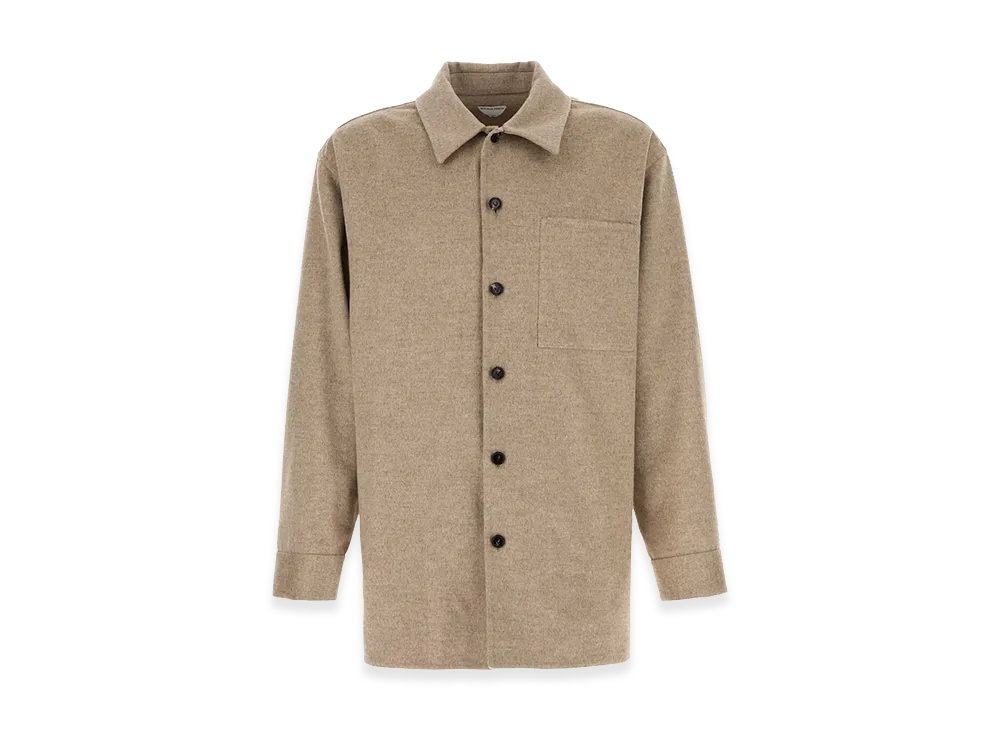 Bottega Veneta Cappuccino Flannel Shirt "Beige/Tan"