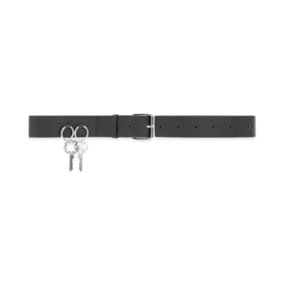 1017 ALYX 9SM Leather Belt With Key Charms "Black"