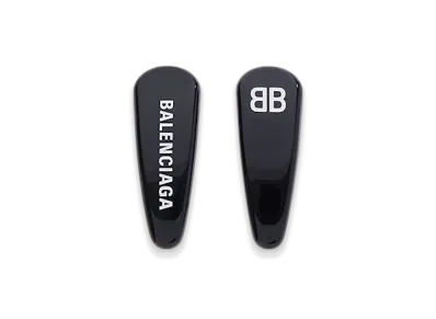 BALENCIAGA Holli Hair Clip Set "Black"