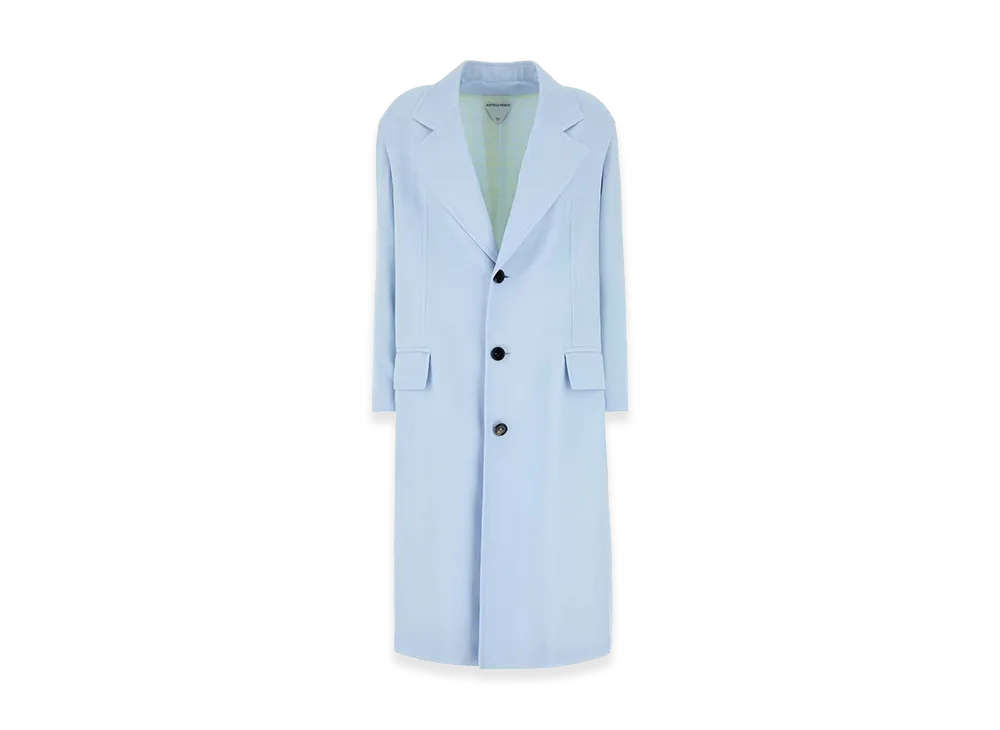 Bottega Veneta Women's Viscose Blend Coat "Pastel Blue"