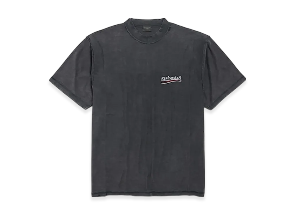BALENCIAGA Political Campaign Inside Out T-Shirt Large Fit "Black"