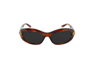 BALENCIAGA Casino Round Sunglasses "Brown Havana"