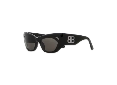 BALENCIAGA Women's Acetate Signature Butterfly Sunglasses "Black"