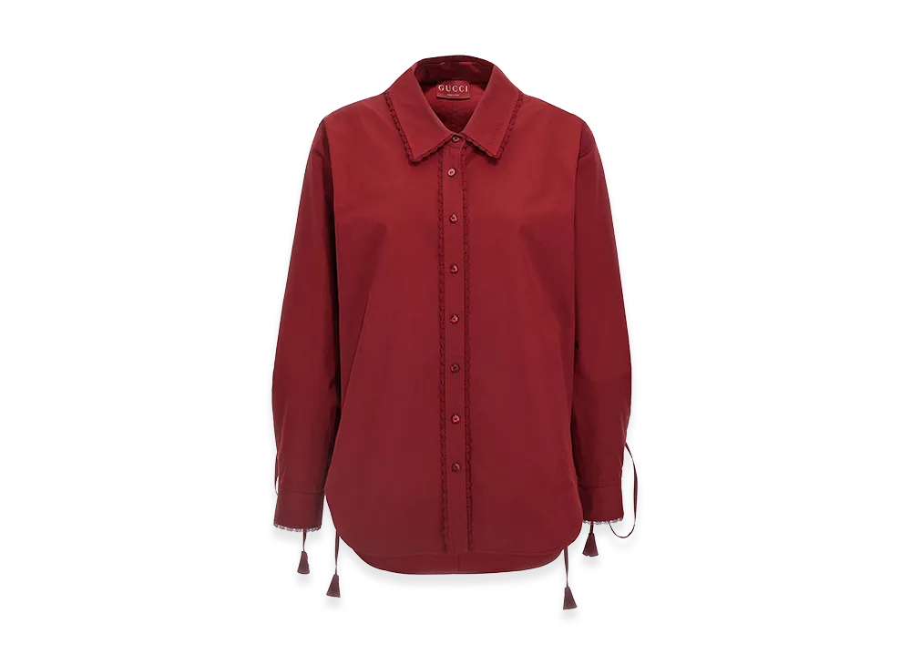 GUCCI Women's Lacing Shirt "Red"