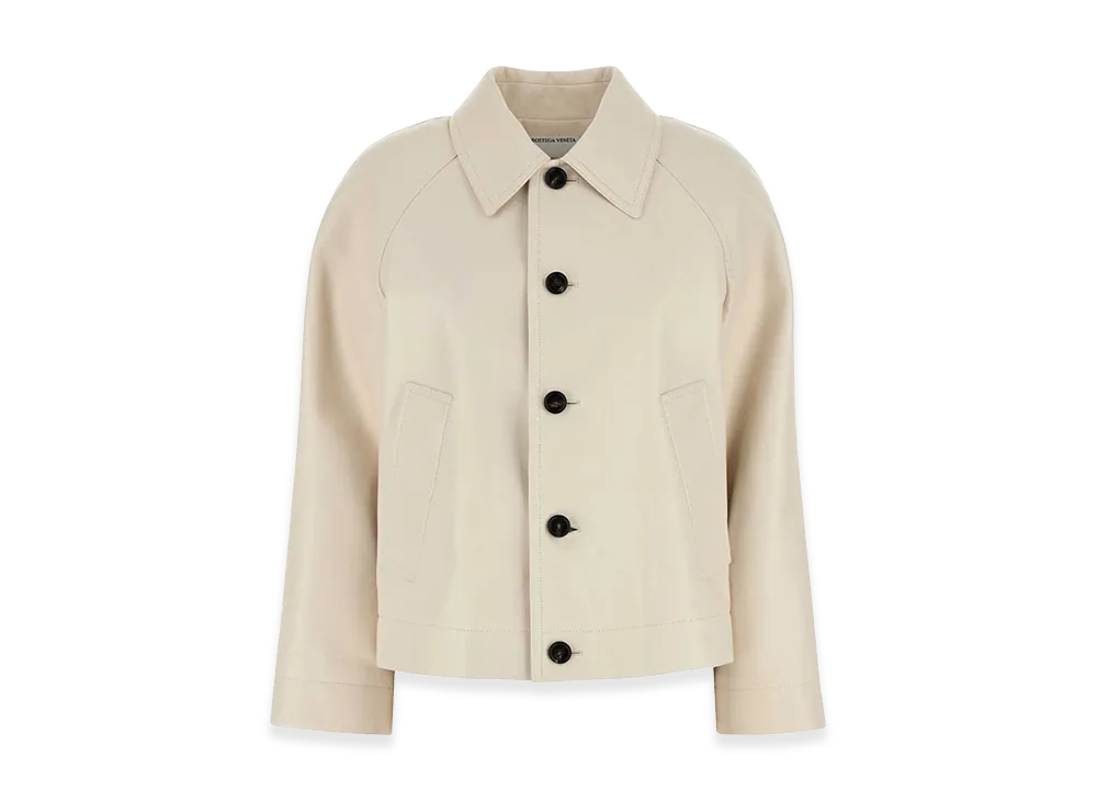 Bottega Veneta Women's Leather Jacket "Ivory"