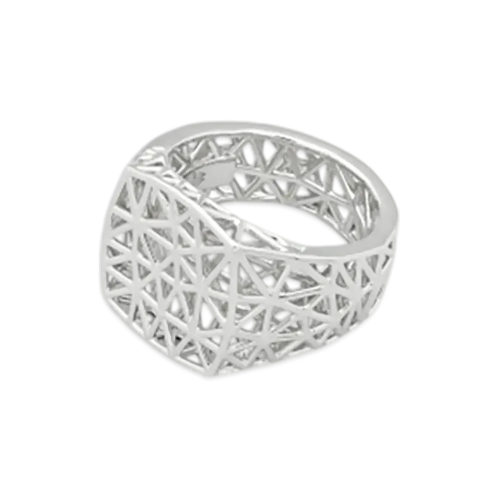 TOM WOOD Mesh Ring "Silver"