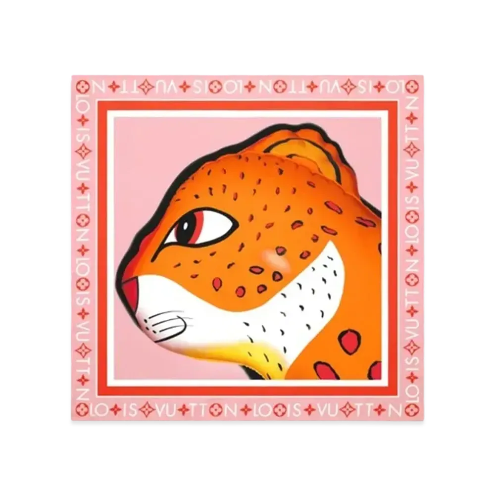 Louis Vuitton Animogram Leopard Square 90 "Rose"