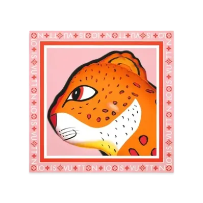 Louis Vuitton Animogram Leopard Square 90 "Rose"