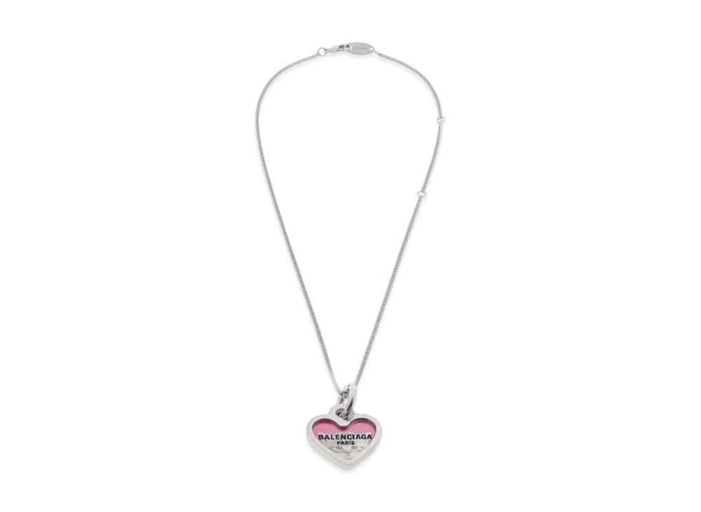 BALENCIAGA Darling Necklace "Silver/Fuchsia"