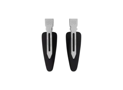 BALENCIAGA Salon BB Clip Set of 2 "Silver/Black"