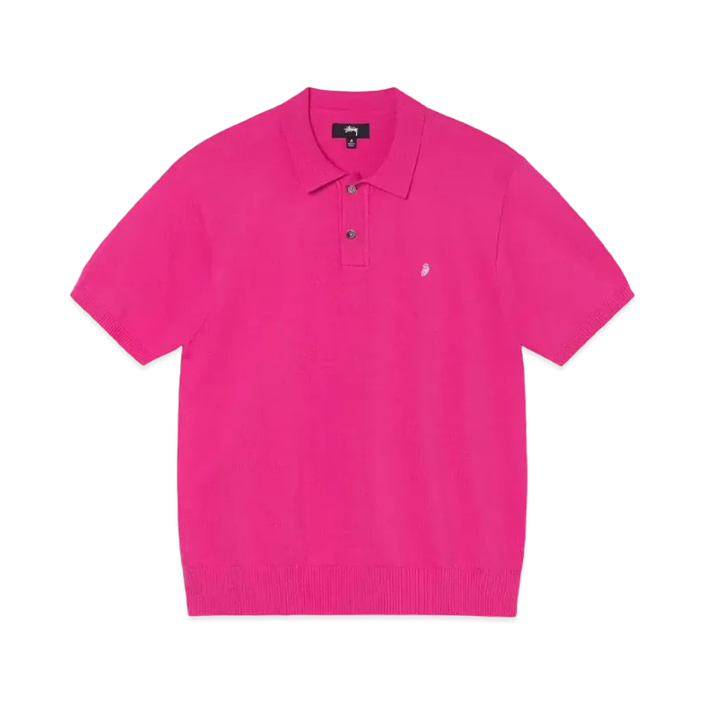 Stussy Classic SS Polo Sweater "Pink"