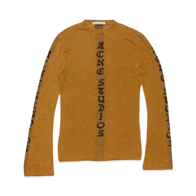 Acne Studios Logo Fine Sweater "Camel Brown"