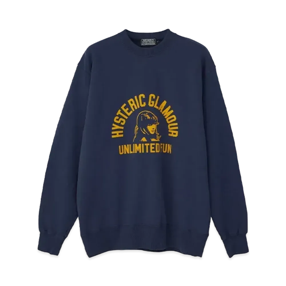 HYSTERIC GLAMOUR Unlimited Fun Sweatshirt "Navy"