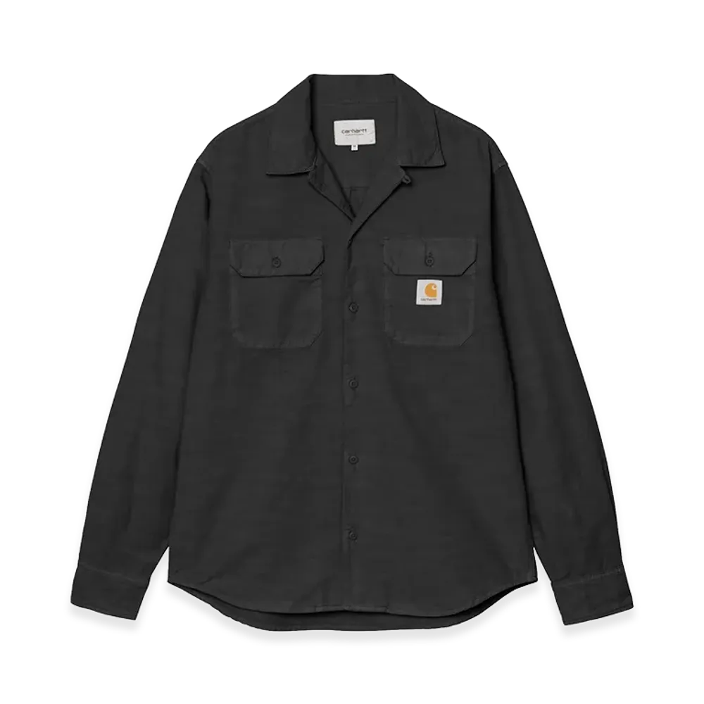 Carhartt WIP L/S Kelsey Shirt "Black(Garment Dyed)"