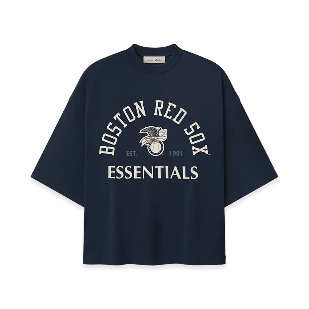 FEAR OF GOD ESSENTIALS Red Sox American League Merch Tee "Dark Sapphire"