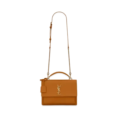 Saint Laurent Sunset Medium In Smooth Leather "Cork"