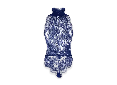 Saint Laurent Women's Lace Bodysuit "Blue"