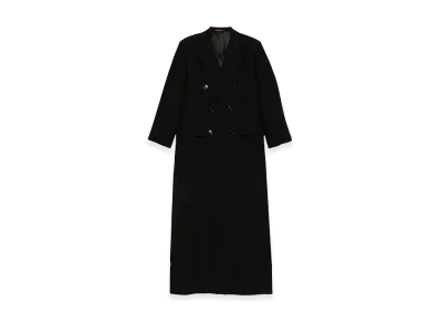 GUCCI Women's Coat Crepe Wool Slk GG_Petite "Black"