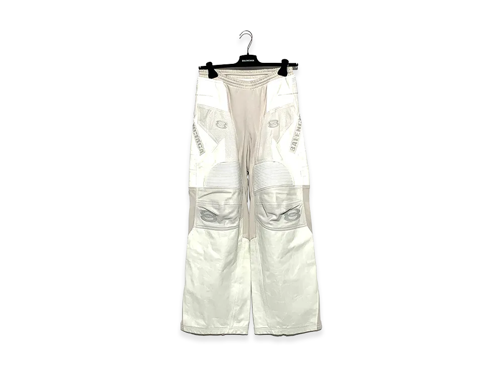バレンシアガ ハイブリッドバイカーパンツ "ダーティホワイト" 830890TSS019012