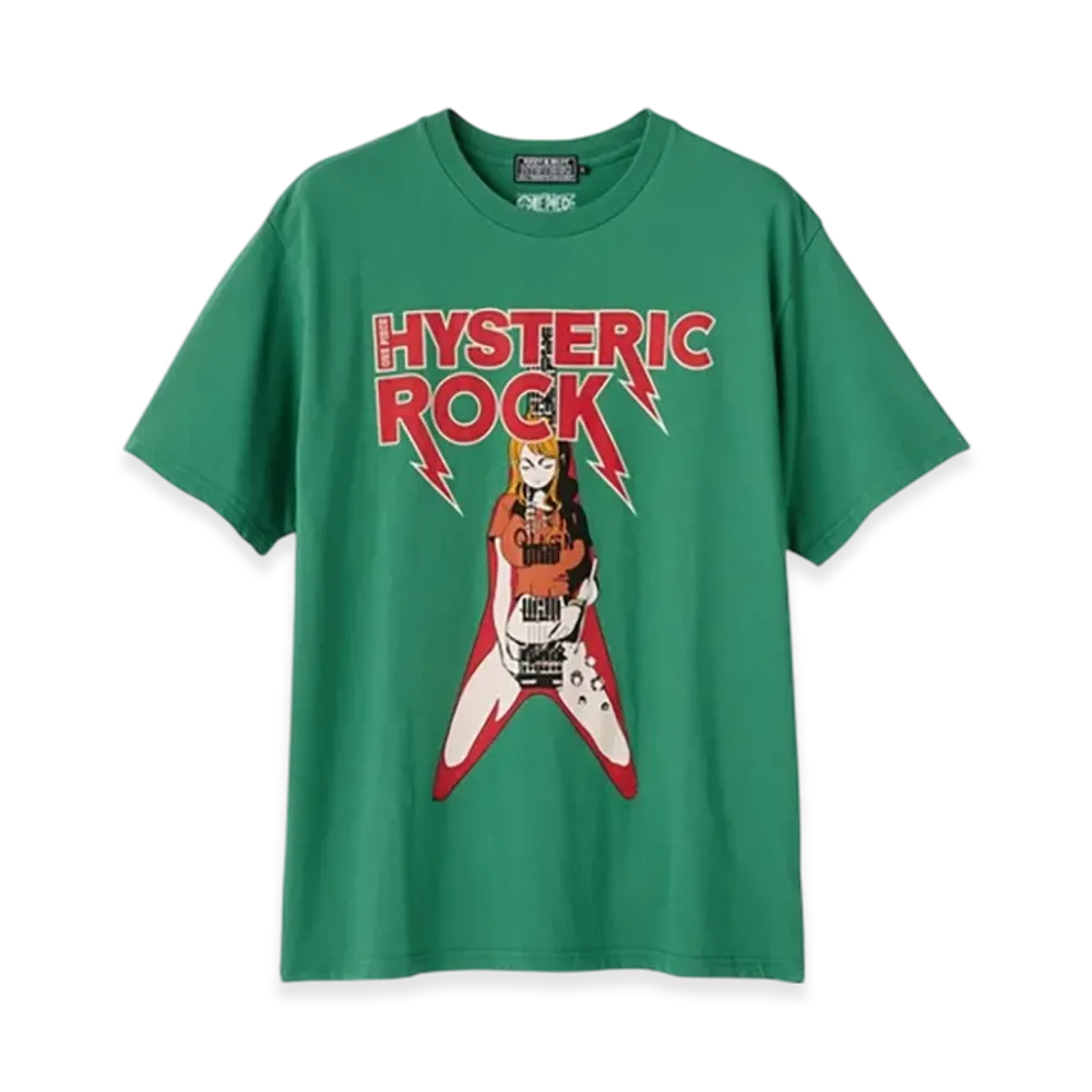 HYSTERIC GLAMOUR x ONE PIECE Nami Flying V T-Shirt "Green"