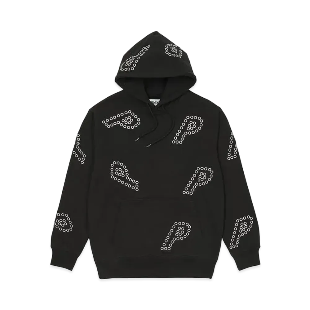 PALACE EYELET P HOOD "Black"