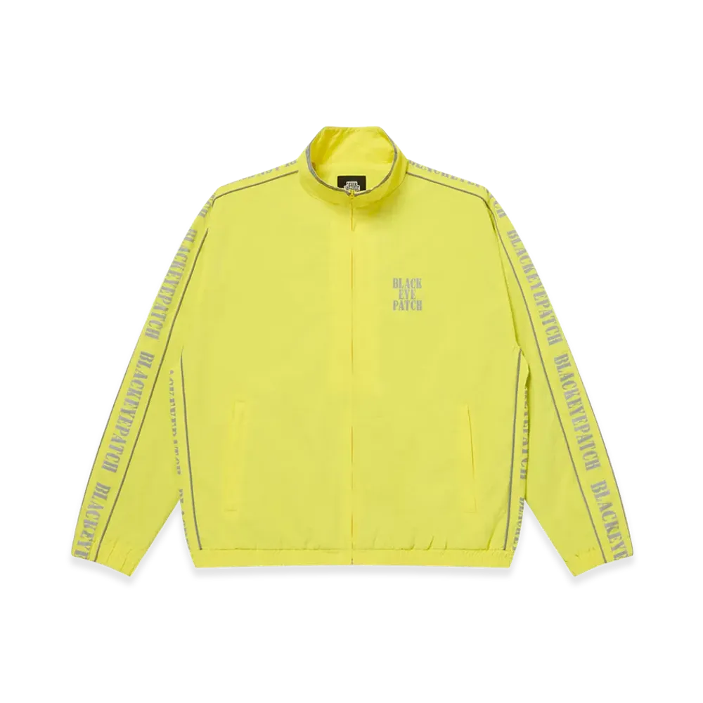 BlackEyePatch Reflective Stencil Logo Track Jacket "Yellow"