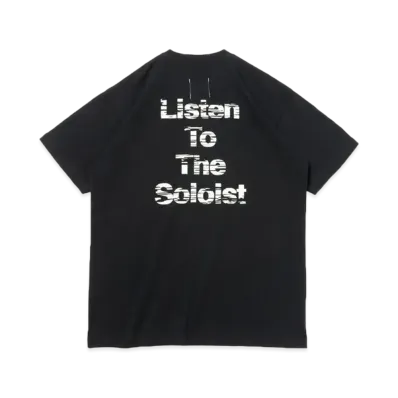 NEW ERA x TAKAHIROMIYASHITATheSoloist. Reflective Logo Short Sleeve Cotton T-shirt "Black"