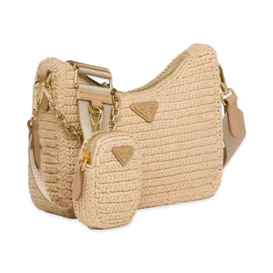 PRADA Re-Edition 2005 Raffia Bag "Beige"