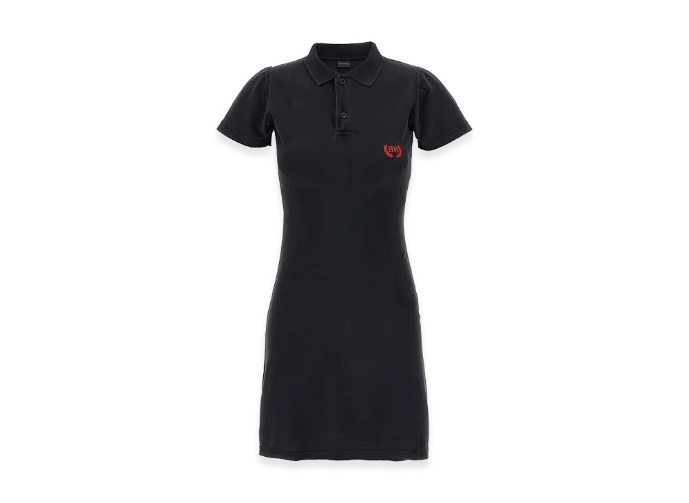 BALENCIAGA Women's 'Laurel Classic' Polo Dress "Black"