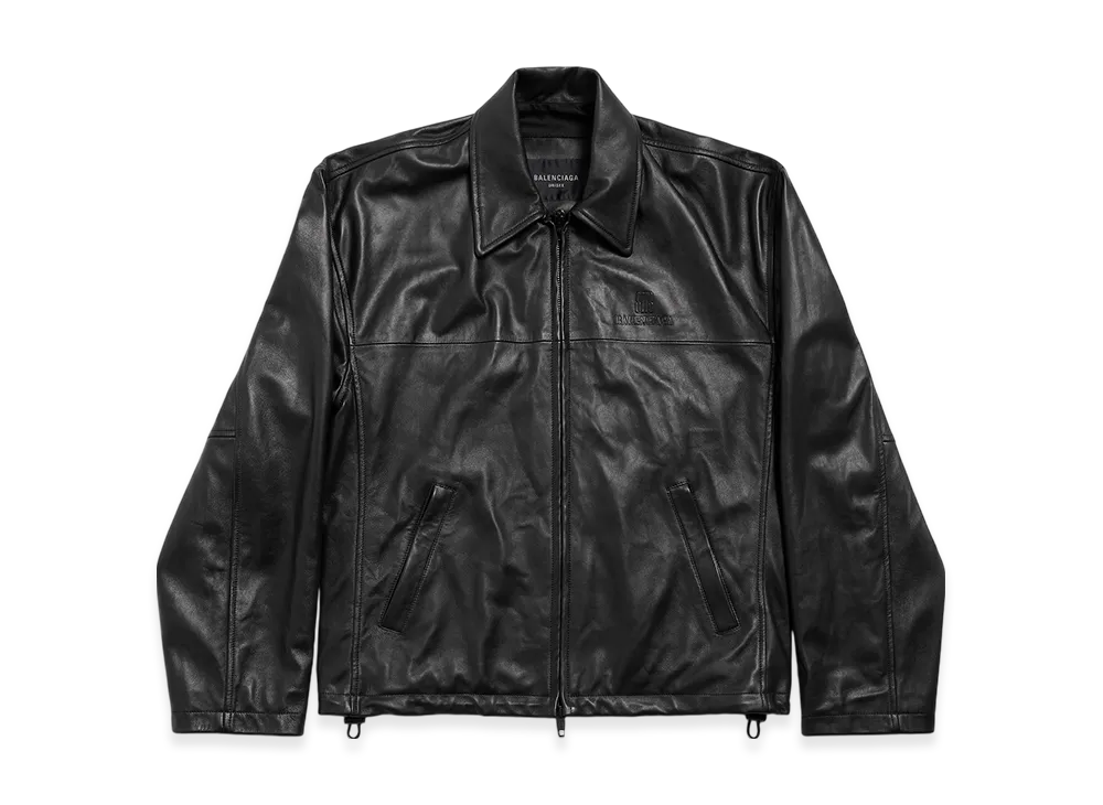 BALENCIAGA Men's Nano BB Zip-Up Jacket "Black"