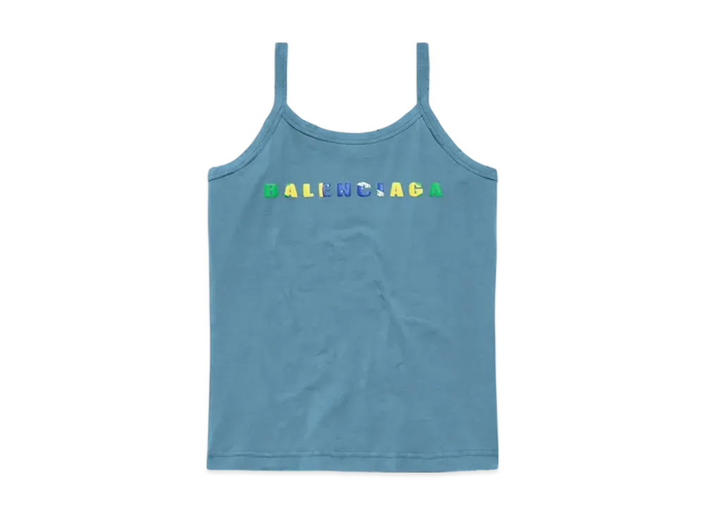 BALENCIAGA International Tank Top "Gray Blue"