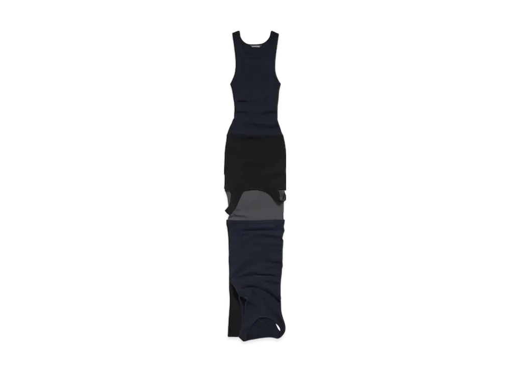 BALENCIAGA Women's Upside Down Dress "Black/Navy/Grey"