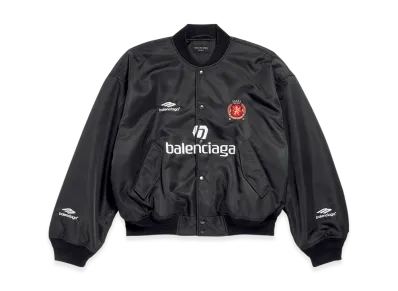 BALENCIAGA Soccer Varsity Jacket "Black"