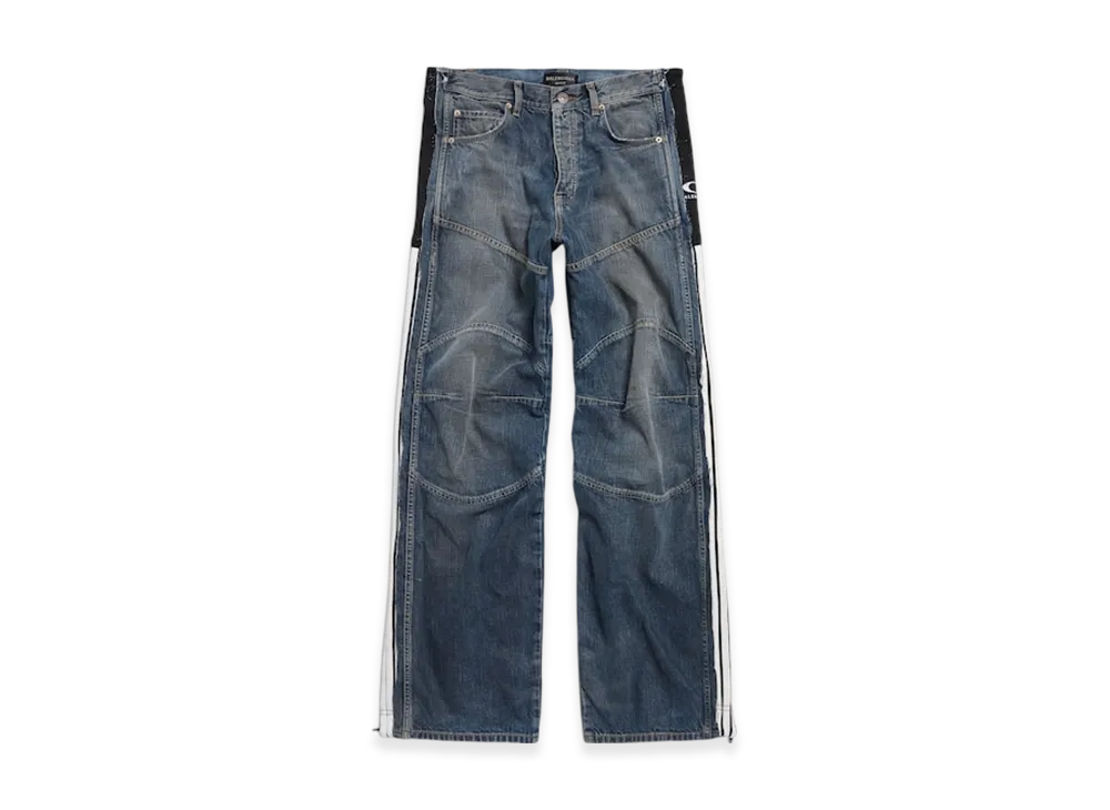 BALENCIAGA Cut Up Tracksuit Pants "Blue"