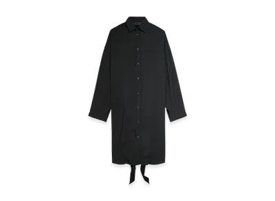 BALENCIAGA Lace Up Shirt Dress "Black"